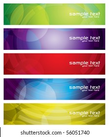 Colorful Abstract Banner Set