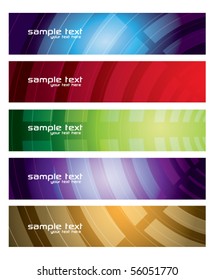 Colorful Abstract Banner Set