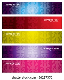 Colorful Abstract Banner Set
