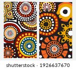 Colorful Abstract Banner Template with aboriginal art style for Web Design, Landing page, and Print Material vector