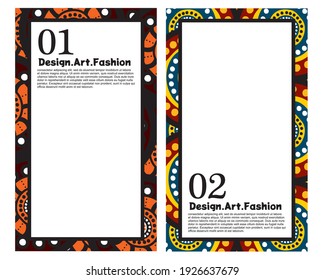 Colorful Abstract Banner Template with aboriginal art style for Web Design, Landing page, and Print Material vector