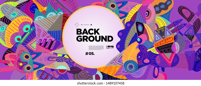 Colorful Abstract Banner Template Dummy Text Stock Vector (Royalty Free ...