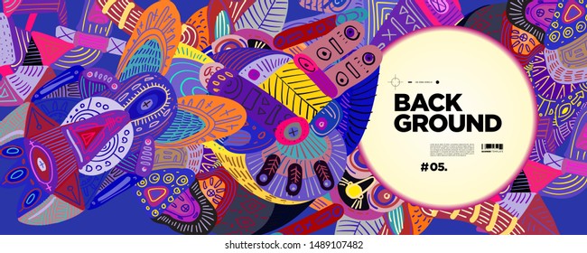 Colorful Abstract Banner Template Dummy Text Stock Vector (royalty Free 