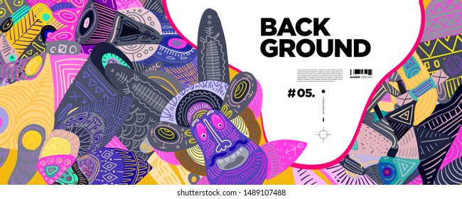 Colorful Abstract Banner Template with Dummy Text for Web Design, Landing page, and Print Material.
