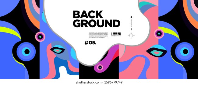 Colorful Abstract Banner Template with Dummy Text for Web Design, Landing page, social media story, and Print Material.
