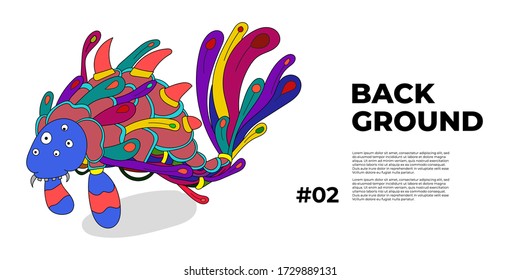 Colorful Abstract Banner Template with Dummy Text for Web Design, Landing page, and Print Material.