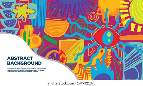 Colorful Abstract Banner Template with Dummy Text for Web Design, Landing page, and Print Material.
