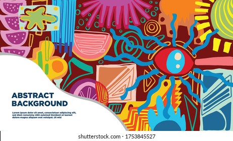Colorful Abstract Banner Template with Dummy Text for Web Design, Landing page, and Print Material.
