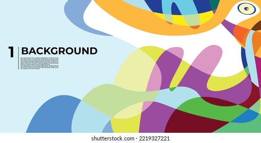 Colorful Abstract Banner Template with Dummy Text