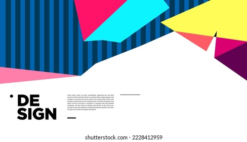 Colorful Abstract Banner Template with Dummy Text for Web Design, Landing page, social media story, and Print Material