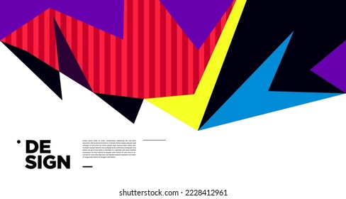 Colorful Abstract Banner Template with Dummy Text for Web Design, Landing page, social media story, and Print Material