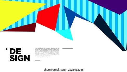 Colorful Abstract Banner Template with Dummy Text for Web Design, Landing page, social media story, and Print Material