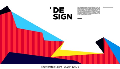 Colorful Abstract Banner Template with Dummy Text for Web Design, Landing page, social media story, and Print Material