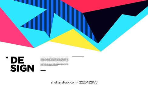 Colorful Abstract Banner Template with Dummy Text for Web Design, Landing page, social media story, and Print Material