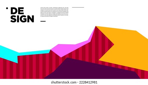 Colorful Abstract Banner Template with Dummy Text for Web Design, Landing page, social media story, and Print Material