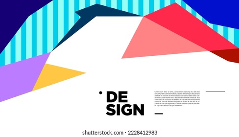 Colorful Abstract Banner Template with Dummy Text for Web Design, Landing page, social media story, and Print Material