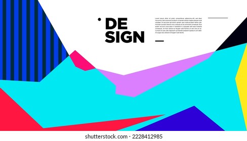 Colorful Abstract Banner Template with Dummy Text for Web Design, Landing page, social media story, and Print Material