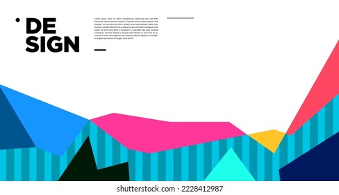 Colorful Abstract Banner Template with Dummy Text for Web Design, Landing page, social media story, and Print Material