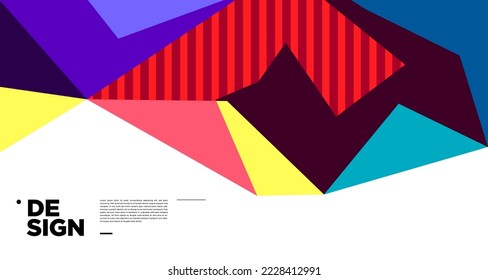 Colorful Abstract Banner Template with Dummy Text for Web Design, Landing page, social media story, and Print Material