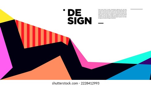 Colorful Abstract Banner Template with Dummy Text for Web Design, Landing page, social media story, and Print Material