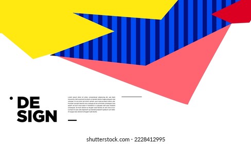 Colorful Abstract Banner Template with Dummy Text for Web Design, Landing page, social media story, and Print Material