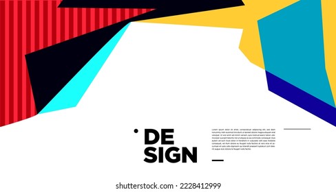 Colorful Abstract Banner Template with Dummy Text for Web Design, Landing page, social media story, and Print Material