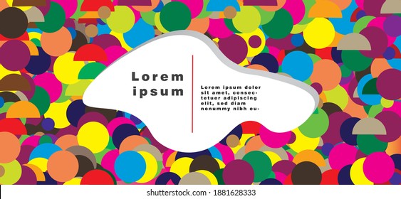 Colorful Abstract Banner Template modern with Dummy Text for Web Design, Landing page, poster, wall decoration, background, postcard, flyer or brochure cover design, and Print Material. Vector EPS10.