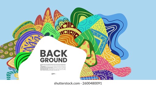 Colorful Abstract Banner Template with Text for Web Design, Landing page, or Print Material.
