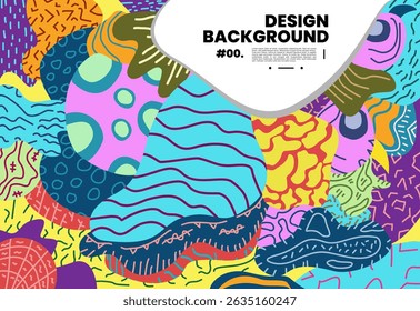 Colorful Abstract Banner Template with Text for Web Design, Landing page, or Print Material.