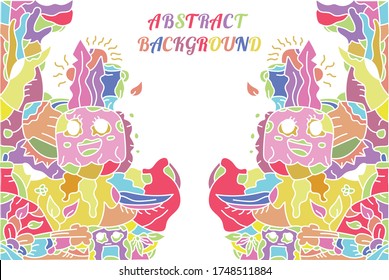 Colorful Abstract Banner Template for Web Design, Landing page, and Print Material.