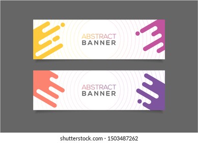 Colorful and abstract banner templates. Modern concept design.