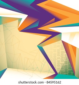Colorful abstract banner. Vector illustration.