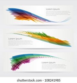 Colorful abstract banners - vector backgrounds