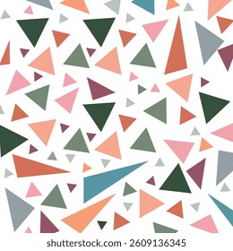  Colorful Abstract Banner,Seamless geometric pattern with simple geometric shapes, triangle pattern on white background
