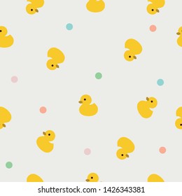 Colorful abstract bath ducklings pattern. Repeat pattern of bright colors.