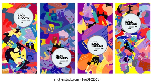 fondo étnico literario abstracto colorido para pancarta, afiche, portada e impresión de tela
