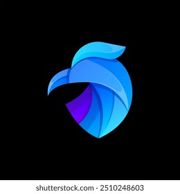 colorful abstract bird  logo design 