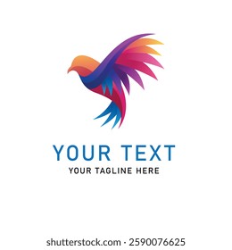 Colorful Abstract Bird Logo Design