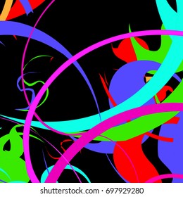 colorful abstract with black background