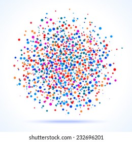 colorful abstract blot of dots, vector illustration 