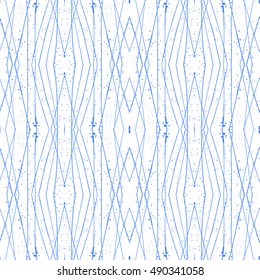 Colorful abstract blue seamless pattern grunge background with blots. Brush stroke hand painted. Paint ink splatter. Vector illustrations for media banners, posters, email, newsletter designs, ads.