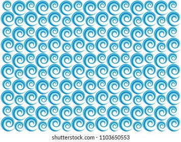 Colorful abstract blue spiral circle pattern. 