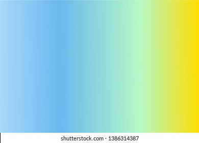 Colorful abstract blur gradient background with Baby Blue, Turquoise, Mint, Gold colors. Soft blurred backdrop. Defocused vector illustration template for your graphic design, banner, web