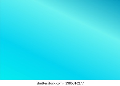 Colorful abstract blur gradient background with Aqua, Turquoise, Cyan, Blue Grotto colors. Soft blurred backdrop. Defocused vector illustration template for your graphic design, banner, web