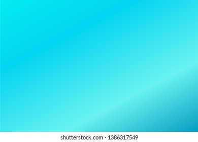 Colorful abstract blur gradient background with Aqua, Turquoise, Cyan, Blue Grotto colors. Soft blurred backdrop. Defocused vector illustration template for your graphic design, banner, web