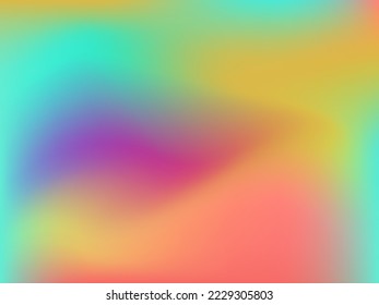 Colorful abstract blurred gradient mesh in retro style. Colorful vector illustration. Vector digital art design. Creative concept design. Abstract colorful liquid background.