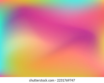 Colorful abstract blurred gradient mesh in retro style. Colorful vector illustration. Vector digital art design. Creative concept design. Abstract colorful liquid background.