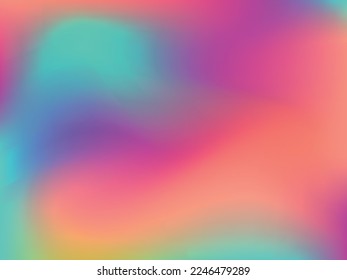 Colorful abstract blurred gradient mesh in retro style. Colorful vector illustration. Vector digital art design. Creative concept design. Abstract colorful liquid background.