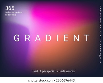 Colorful abstract blurred gradient mesh in retro style. Colorful vector illustration. Vector digital art design. Creative concept design. Abstract colorful liquid background.