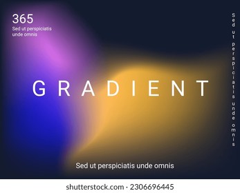 Colorful abstract blurred gradient mesh in retro style. Colorful vector illustration. Vector digital art design. Creative concept design. Abstract colorful liquid background.